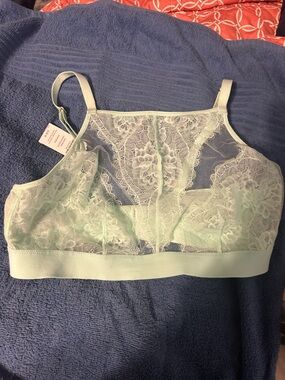 Soma Mint Green Lace Longline Bralette